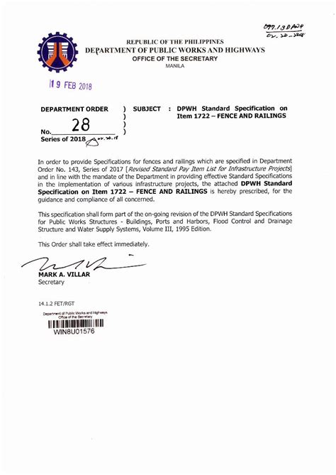 DEPARTMENT ORDER ) SUBJECT 28 .